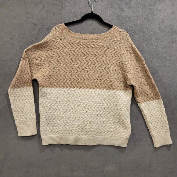 Cozy Casual Basketweave Sweater Womens Large‎ Pullover Fisherman Cozy Warm - Picture 2 of 6